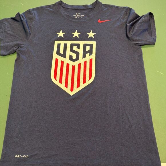 Nike Other - Nike Navy Blue USA Shield Short Sleeve Tee with Red Accents